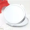 DIY Makeup Mirrors Double Sided Sublimation Blank Plated Aluminum Sheet Girl Gift Cosmetic Compact Vanity Mirror Portable Decoration Wholesale