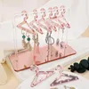 Smyckespåsar 8st Coat Hanger Polymer Clay Soft Pottery Earrings Stand Organizer Shape Tablett Display Holder For Earring