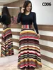 Sıradan Elbiseler Kadın Bohem Kısa Kollu Maxi Elbise Renk Bloğu Polka Dot Çiçek Patchwork Bodycon Bel Vintage Ladies Slus S-5XL