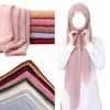 Foulards Bubble Mousseline de soie Hijab Écharpe Femmes Longue Châle Wrap Musulman Bandeau Maxi Islamique Femmes Hijabs Châles