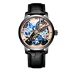 Montres-bracelets Top Marque Original Montre Automatique Tourbillon Montres Hommes Montre Homme Mécanique Mode Plongeur Squelette 2023