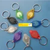 200pcs a lot Party Supplies light 20000mcd LED Flashlight White Torch Key Chains Ring Keyrings