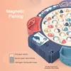 Party Games Crafts Children's Electric Rotating Magnetic Fishing Toy Multifunctional Music Rotating Fishing Plate Water Play Game Toys for Kid Gift 230303