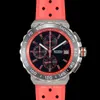 Mens Sport Watch Ceramic Bezel Japan Quartz Движение хронограф черные циферблаты. Наручительные.