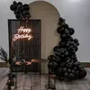 Altre forniture per feste di eventi Pacchetto catena di palloncini in lattice nero decorazione per feste di compleanno matrimonio per adulti 230302