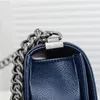 Sac pour femme chaîne un sac à bandoulière sac de messager mode sac à main en cuir de luxe peut biseauter durable qualité haut de gamme sac fourre-tout bleu taille : 25 * 15 * 8