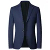 Men's Suits Checked Suit Jacket Men's Spring Autumn Slim Fashion Top Business Casual Single-Breasted Blazer Clothing E828