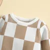Jumpsuits Spring Baby Clothes Girls Boys Romper Autumn Long Sleeve Baby Girl Knit Checkerboard Rompers Baby Jumpsuit Baby Clothes 230303
