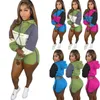 Kadın Hoodies Trailtsits İki Parçalı Set Kıyafetler Tasarımcı Uzun Kollu Baskılı Sıradan Seksi Top Şort Setleri İlkbahar Yaz Giysileri