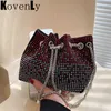 Ladys handväska glänsande duk dragkoppling koppling väska lång metallkedja crossbody axelväskor för kvinnor lyx kväll mini väska 230303