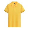 Herrpolos 2023 Spring Summer Cotton Polo Shirt T-shirt Män kvinnors arbetskläder reklamkultur LAPEL Par Kort ärmar