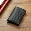 ID Credit Bank Card Holder Wallet Luxury Brand Men Anti RFID Blocking Protected Magic Leather Slim Mini Small Money Plånböcker Fall RL532