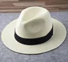 Szerokie brzegowe czapki wiadra samca wielka rozmiar Panama Hat Lady Beach Wide Brim Straw Adult Fedora Cap Men Składane wiadra S 5557CM 5860CM 230303