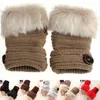 Luvas Five Fingers Fashion Fashion Feminino Filming Inverno sem dedos Mittens quentes adoráveis1