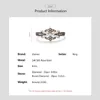 Cluster Rings Vistoso äkta 14K 585 Rose Gold Ring for Women Sparkling Diamond Brown Elegant Engagement Wedding Fine Jewelry