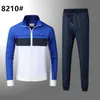 Survêtements pour hommes, veste Polo brodée de Crocodile, pantalon, costume de Jogging, 2022