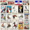 Retro Esso Ekstra Sanat Boyama Metal İşaretleri Tiger Motor Yağı Poster Dekoru Pub Bar Araba Garaj Benzin Plakası Vintage Ev Kişiselleştirilmiş Dekorasyon Boyutu 30x20cm W02