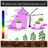 Grow Lights LED -ljus USB Phyto Lamp Full Spectrum Fitolamp med kontrollfytolamp för växter Plantor Blomma Hemtält