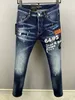 DSQ PHANTOM TURTLE Herren-Jeans, Herren-Luxus-Designer-Jeans, dünn, zerrissen, cooler Typ, lässiges Loch, Denim, modische Marken-Passform, Jeans für Herren, gewaschene Hose, 6935