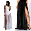 Skirts 2023 Womens Beach Mesh Long Bikini Cover Up Swimwear Transparent Split Maxi Plus Size S-2XL