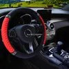 Copertine del volante dello sterzo universale da 37-38 cm da ricamo in pelle Diamond Copertura elastica Accessori per interni Accessori per auto