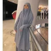 Roupas étnicas eid mulheres muçulmanas hijab vestido oração conjunto de peças jilbab capa completa ramadã long khimar vestido abaya roupas islâmicas niqab burqa