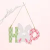 Party Decoration 2023 Happy Spring Letter Wooden Color Painting Easter Egg Joy Pendant Festival DIY Home Ornaments Decorations