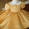 Robes de fille infantile bébé fille robe de fête d'anniversaire col claudine nouveau-né princesse vêtements enfant en bas âge filles robe de mariée tenues d'été 6M-15Y W0224