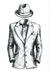 Men's Suits Blazers Navy Blue Prom Men Suit Clothing Groom Wear Tuxedos Bridegroom Mens Suits JacketPantsbow Tie Terno Masculino Casamento 230303