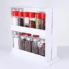 Storage Holders Racks Delicate Spice Rack Double Storage Food Rack Rotating Spice Storage Shelf for Kitchen Bathroom Creative household pr 230303