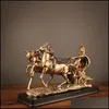 car dvr Novelty Items Creative Home Office Desktop Decoration Vintage Roman Chariot Figurines Ornaments Resin Crafts European Accessories Gi Dhp18