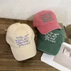 Ball Caps Summer Cap Ladies Baseball Fashion Soft Top Men's Men's Washed Cotton Letter Emelcodery Retro Visor R37