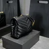 Bolsos de diseñador Luxurys de alta calidad Bolsos de hombro para mujer Bolsos Bolso de mujer Bolso de mano Monedero con cadena Aleta acolchada Monedero con solapa negra con bolsa para el polvo