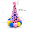 Dog Apparel Hat Pet Birthday Saliva Bow Tie Party Set Decorative Balloon Pull Flag Cat Triangle Towel Accessories Supplies