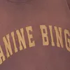 Anine Bing Womens Shirts 디자이너 여성 티셔츠 2023ss 반바지 Tshirts 여자의 여름 최고 편지 인쇄 Tshirt Cotton Summer Tops Looke 29YB#