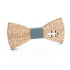 Bogen Mode westliche Holz Gentleman handgefertigtes Schmetterling Hochzeitsfeier Jigsaw Puzzle Holz einzigartige Krawatte für den Menschen