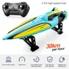 ElectricRC Boats 30KMH RC High Speed Racing Boat Speedboat Remote Control Ship Water Game Kids Toys Children Birthday Gift 230303