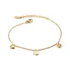 Anklets Fashion Smile For Women Cute Gold Heart Chain Anklet Foot Ankle Bracelet Summer Beach Jewelry