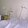 Vases Flower Vase For Table Decoration Living Room Glass Planter Ornaments Desktop Tabletop Mini Transparent