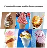 Máquina de fabricante de sorvete macio profissional comercial 3 sabores Máquina de venda de sorvete elétrico 220V 110V