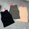 Brand Women t Shirt Luxury Designer Young Lady Girls Knit Vest Sexy Chest Hollow Design Tank Tops