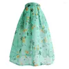 Skirts Ball Gown Women Summer Fashion High Waist Knee Length Skirt Vintage Organza Umbrella