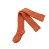 Chaussettes de sport femme bas adultes couleur unie genou Long Tube pour printemps automne hiver femme corail polaire