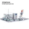 ZONESUN Automatische Abfüll- und Verschließmaschine, Montage von Flaschen, Gläsern, Wasser, Saft, Verpackung, Produktionslinie, kleine Werkstatt ZS-MPXG1