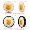 Horloges murales Sunny Side Up oeuf au plat cuisine horloge murale 3D Design plat petit déjeuner nourriture mur Art salle à manger décor intérieur montre murale silencieuse 230303