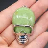 Charms Natural Stone Pendant Semi-Imitious Stones Skull Vorm voortreffelijk voor sieraden die doe-het-zelf-armband kettingaccessoires maken