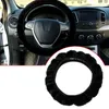 Steering Wheel Covers 36-38cm Black Warm Soft Fuzzy Plush Auto Car Decoration Cover Trim Universal For Winter Non-slip Dirty Proof