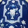 Men's Casual Shirts CASABLANCA Blue Marble Swan Print Shirt Men Women High Quality Long Sleeve Shirt T230303