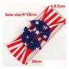 Håraccessoarer Baby Star Stripe National Flag Bowknot Pannband 3 Design Flickor Lovely Söt American Band Headwrap Barn Elastisk Dhslp