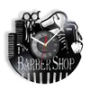 Wandklokken Hair Salon Barber Shop Vinyl Record Creative 3d Diy Wall Clock Modern Design Luxury Quartz Wall Clocks Home Decor 230303